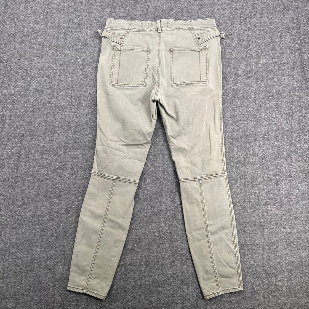 Hei Hei Anthropologie Women Sage Green Utility Skinny Cargo Pant Waist Buckle 29 - Picture 6 of 14